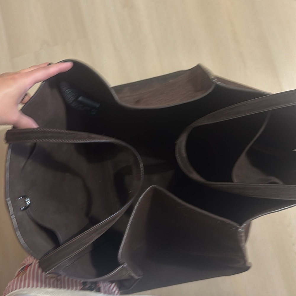 Massimo Dutti Elegant Brown Suede Tote Bag - Picture 10 of 11